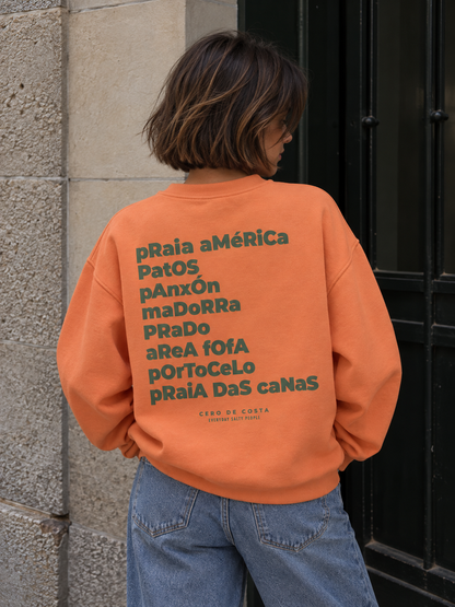 SUDADERA CORAL/VERDE "PANXÓN" CORTA