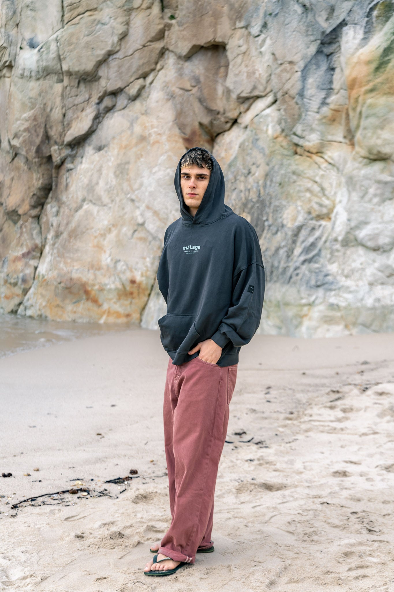 SUDADERA ANTRACITA/AZUL "MÁLAGA"