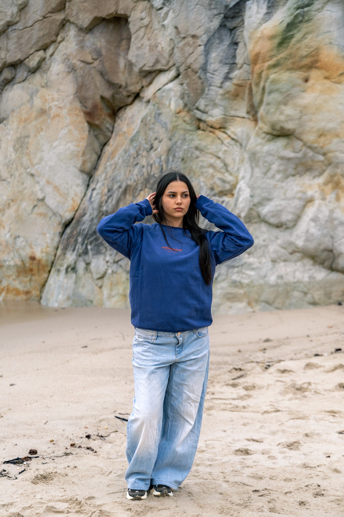 SUDADERA AZUL/ROJO "SANTANDER"