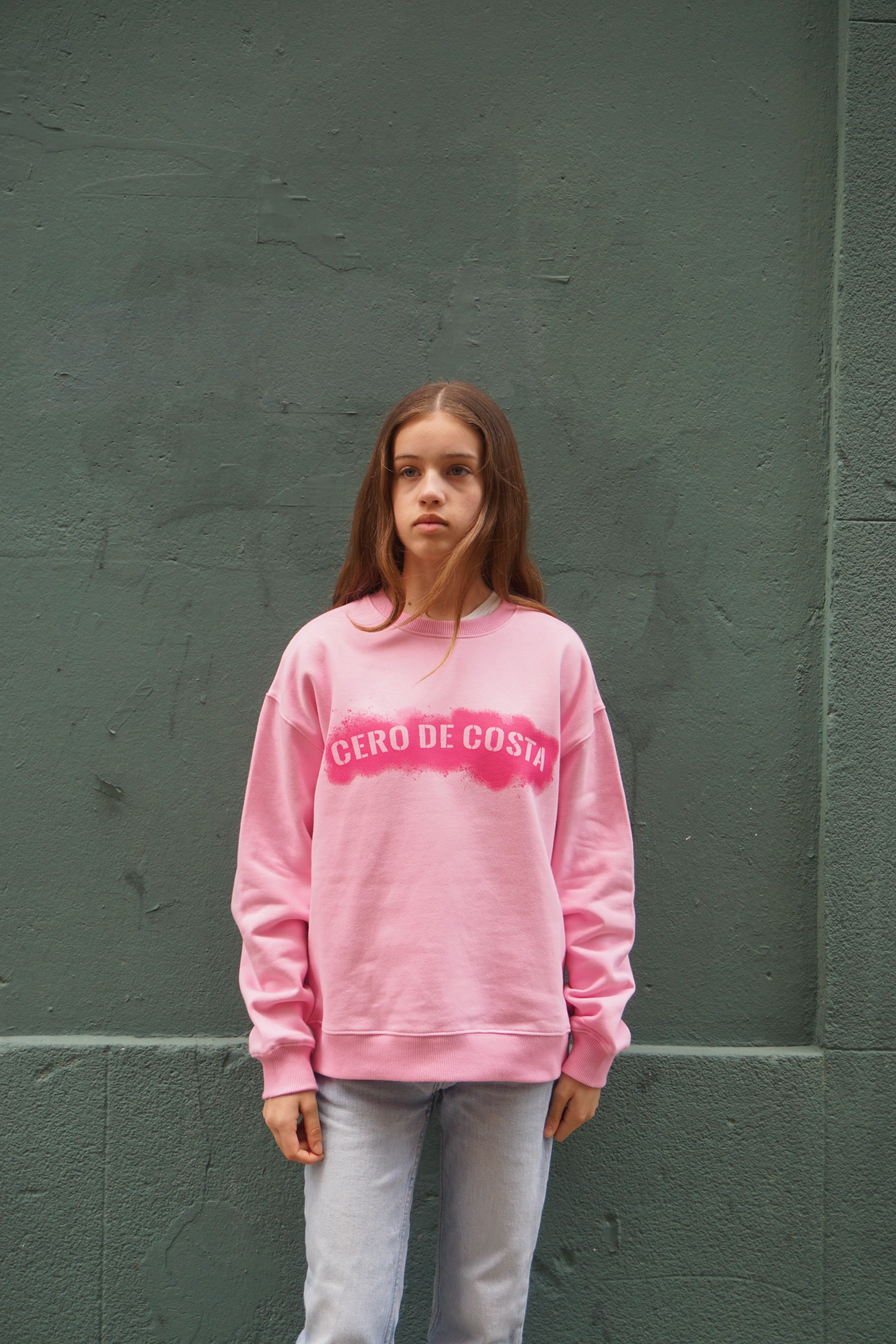 SUDADERA ROSA/NARANJA "CERO DE COSTA" PLAYAS SURF