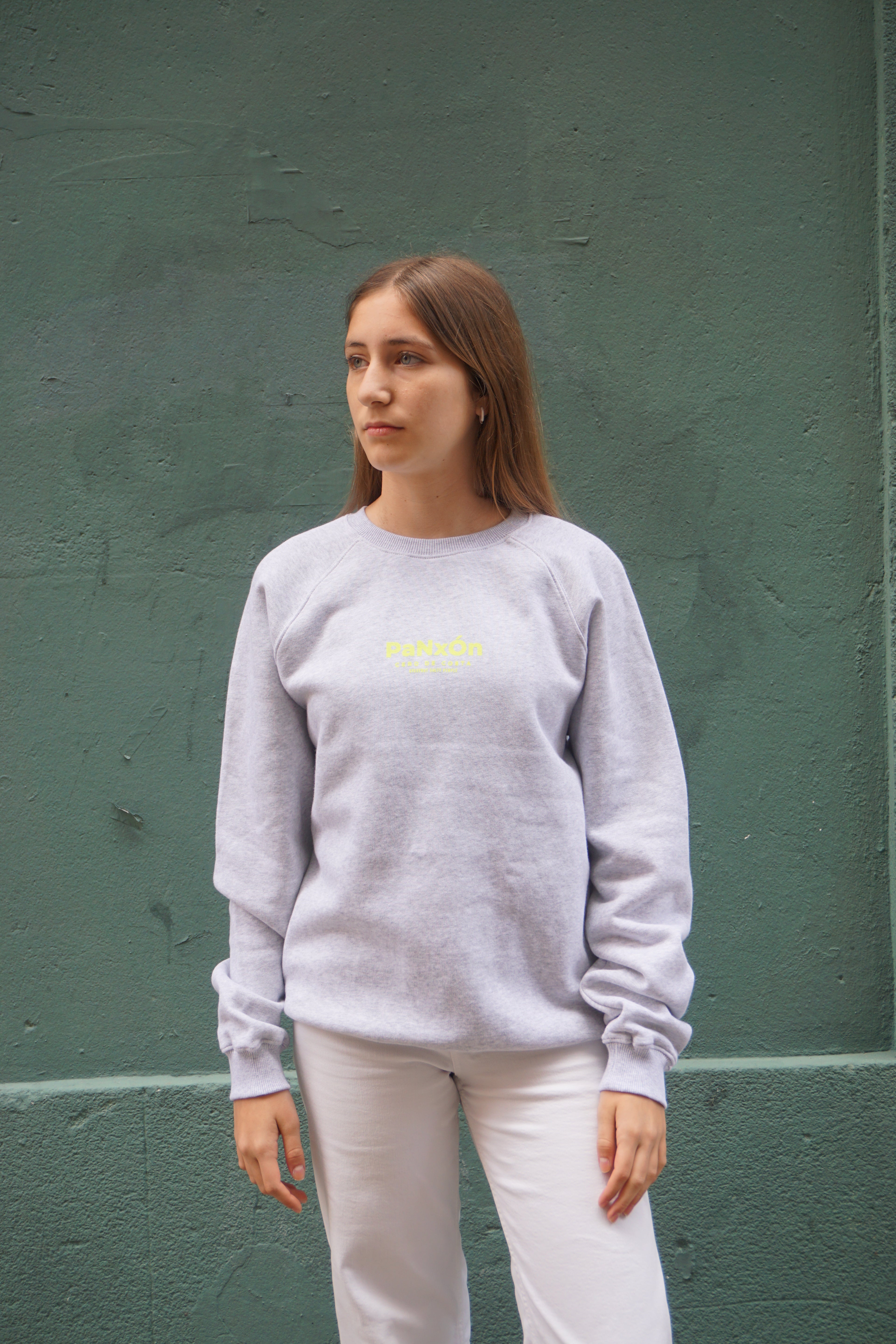 SUDADERA GRIS/FLÚOR "PANXÓN"