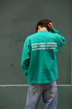 SUDADERA VERDE/CREMA "CERO DE COSTA" PLAYAS SURF SIN CENEFA