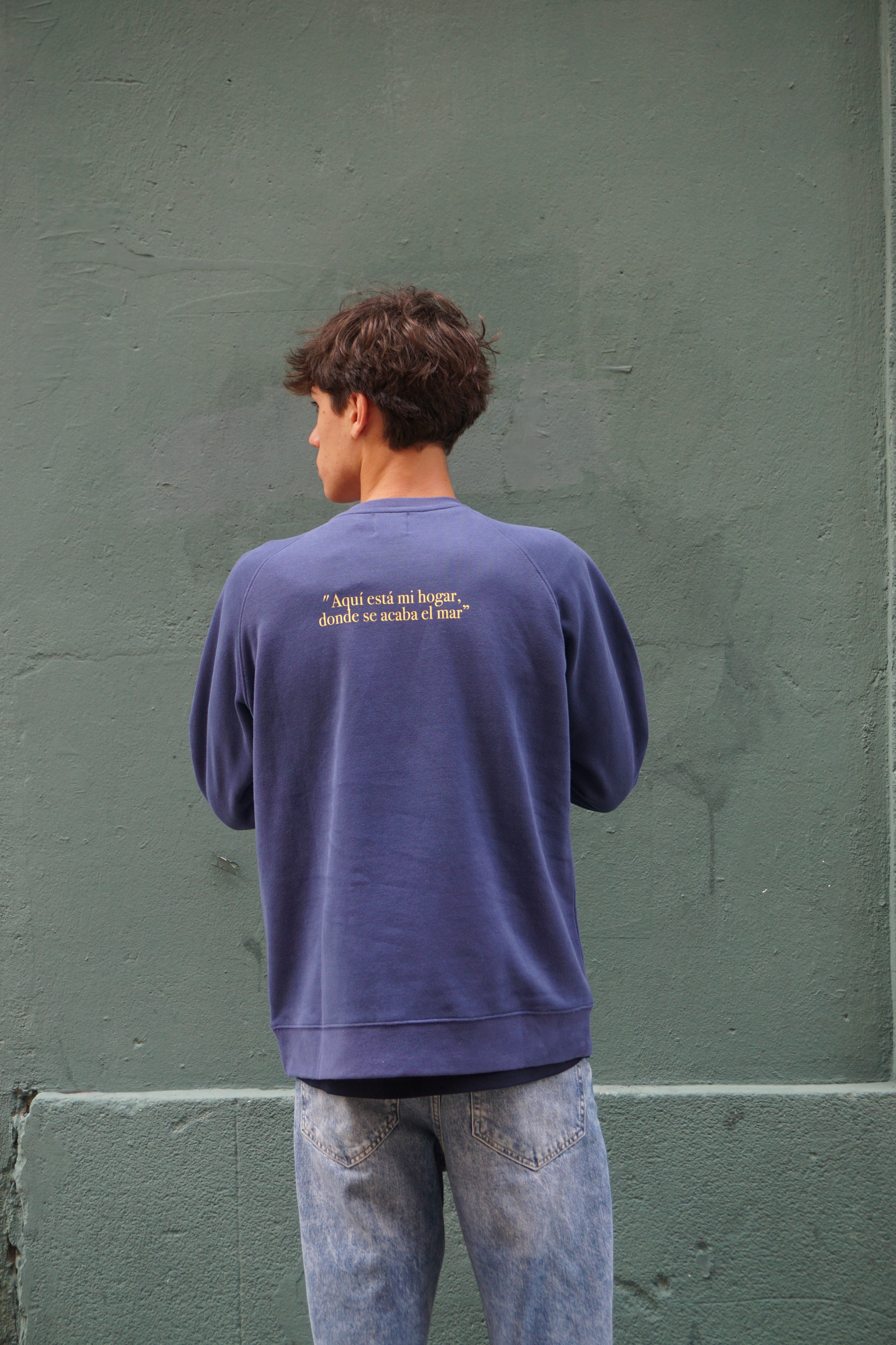 SUDADERA AZUL/AMARILLO "LOS LIMONES"