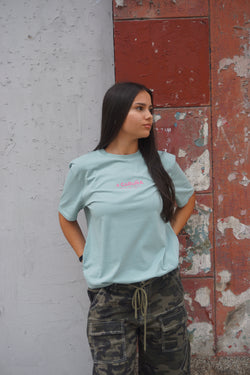 CAMISETA AZUL/ROSA “A CORUÑA” PLAYAS CIUDAD