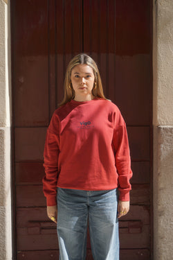 SUDADERA GRANATE/MARINO " VIGO "