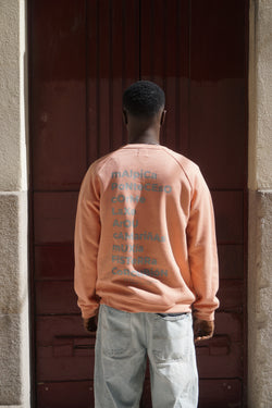 SUDADERA ROSA SALMÓN/AZUL "LOS FAROS CERO DE COSTA"