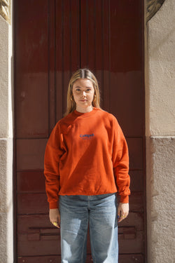 SUDADERA OVERSIZE ROJO/AZUL "MORRAZO"