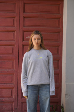 SUDADERA SAN SEBASTIAN GRIS/FLÚOR