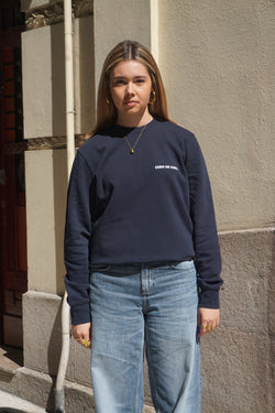 SUDADERA MARINO/BLANCO “MERA CERO DE COSTA"