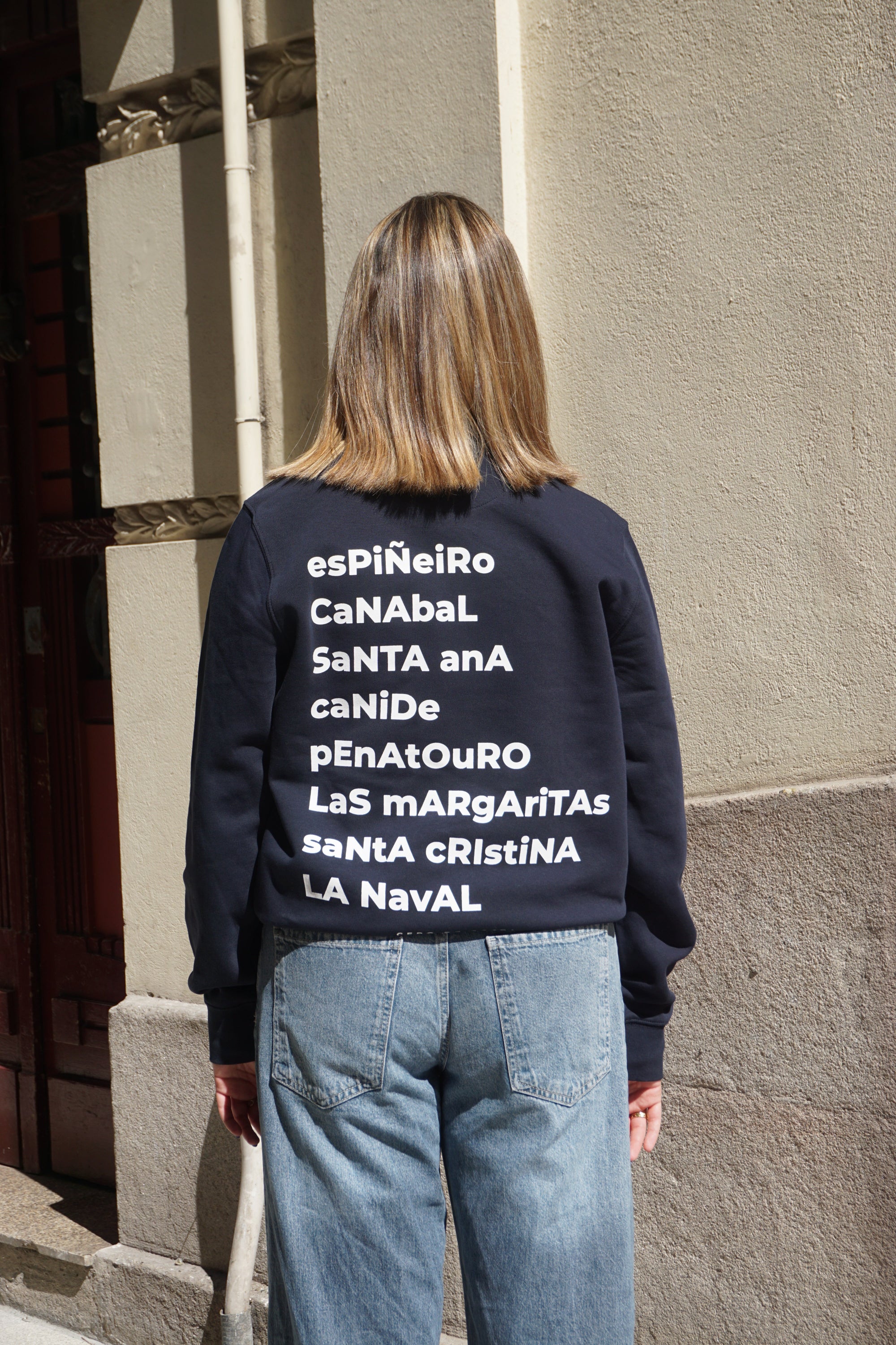 SUDADERA MARINO/BLANCO “MERA CERO DE COSTA"