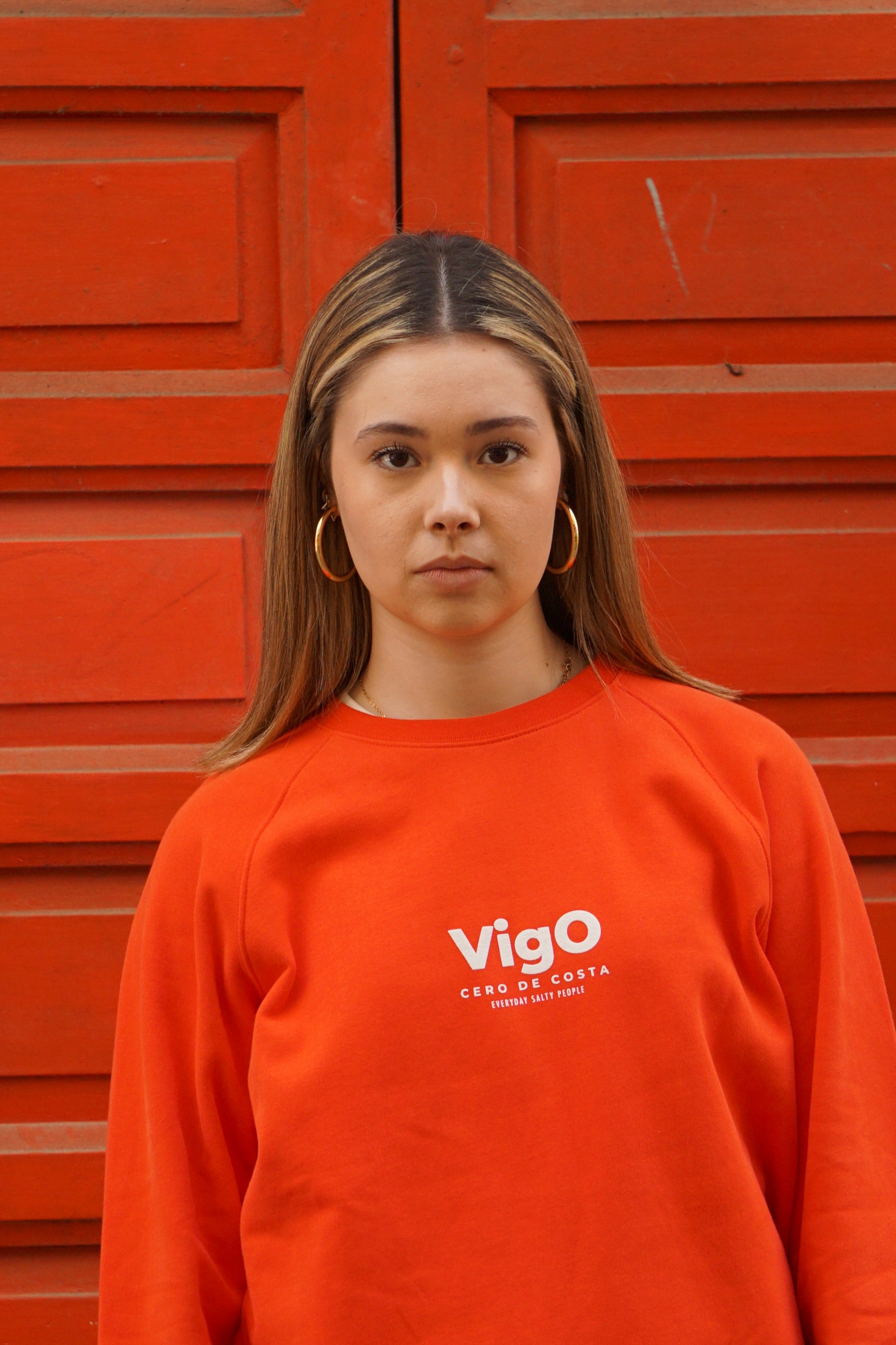 SUDADERA ROJO/BLANCO "VIGO"