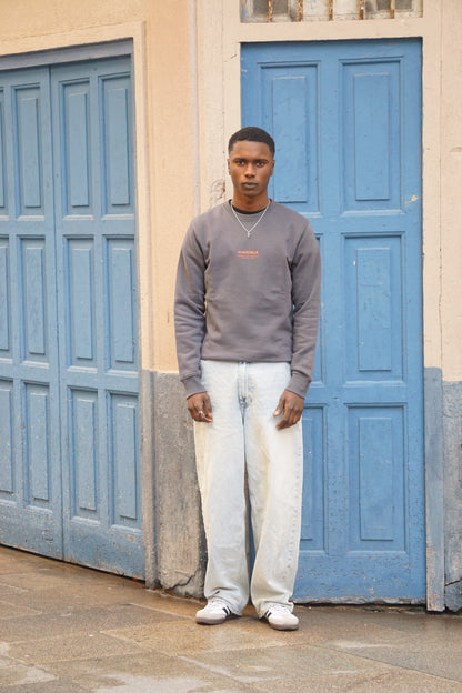 ANTHRACITE/SHRIMP SWEATSHIRT "MALLORCA"