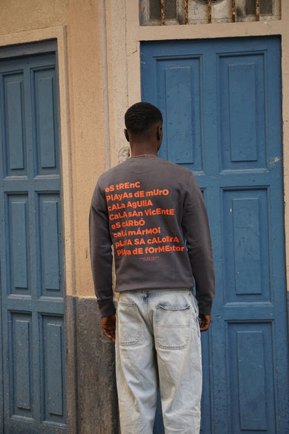 ANTHRACITE/SHRIMP SWEATSHIRT "MALLORCA"