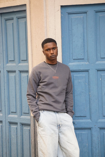 ANTHRACITE/SHRIMP SWEATSHIRT "MALLORCA"
