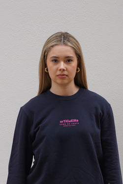 SUDADERA MARINO/FUCSIA "ORTIGUEIRA"