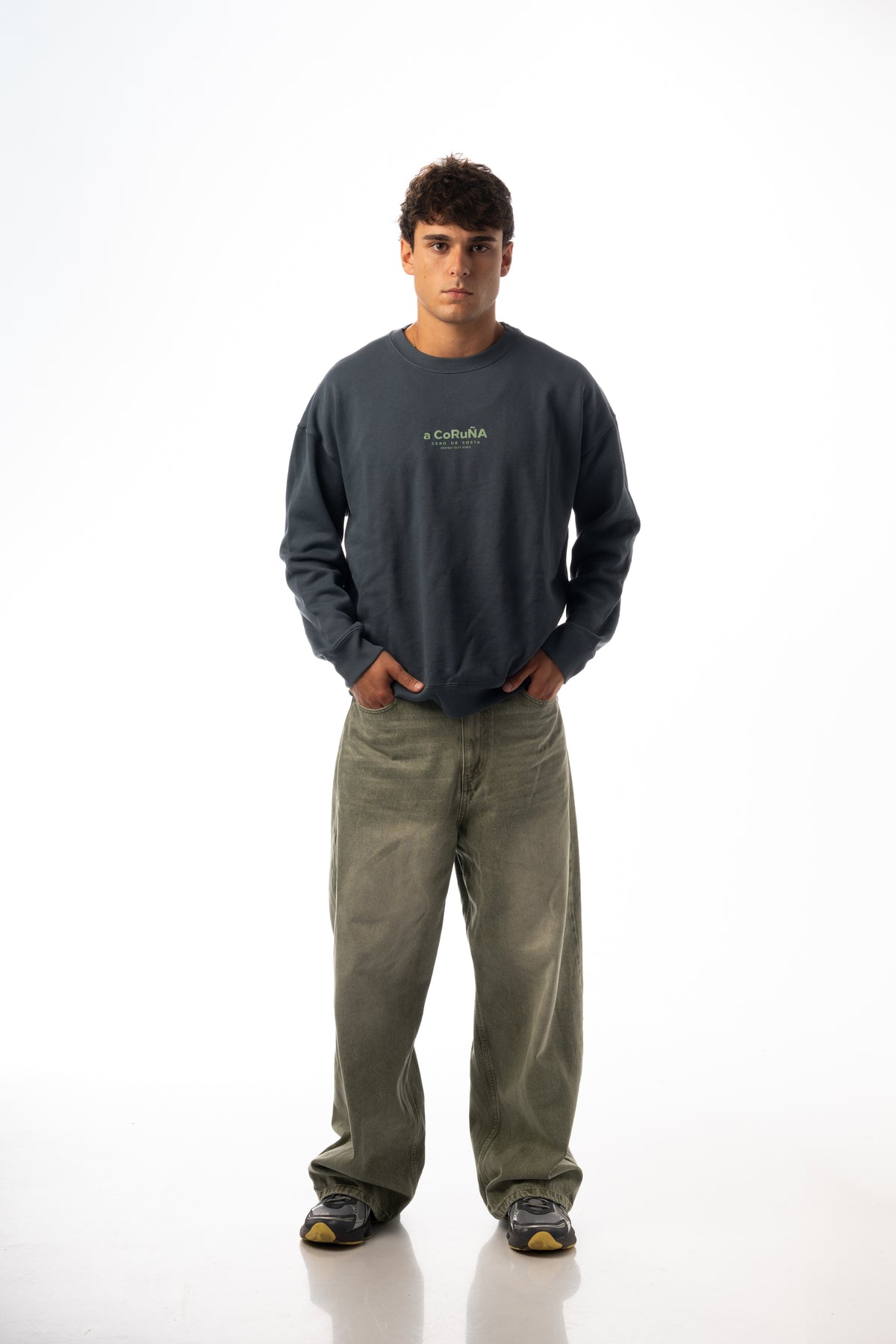 SUDADERA ANTRACITA/VERDE "A CORUÑA" – foto 6