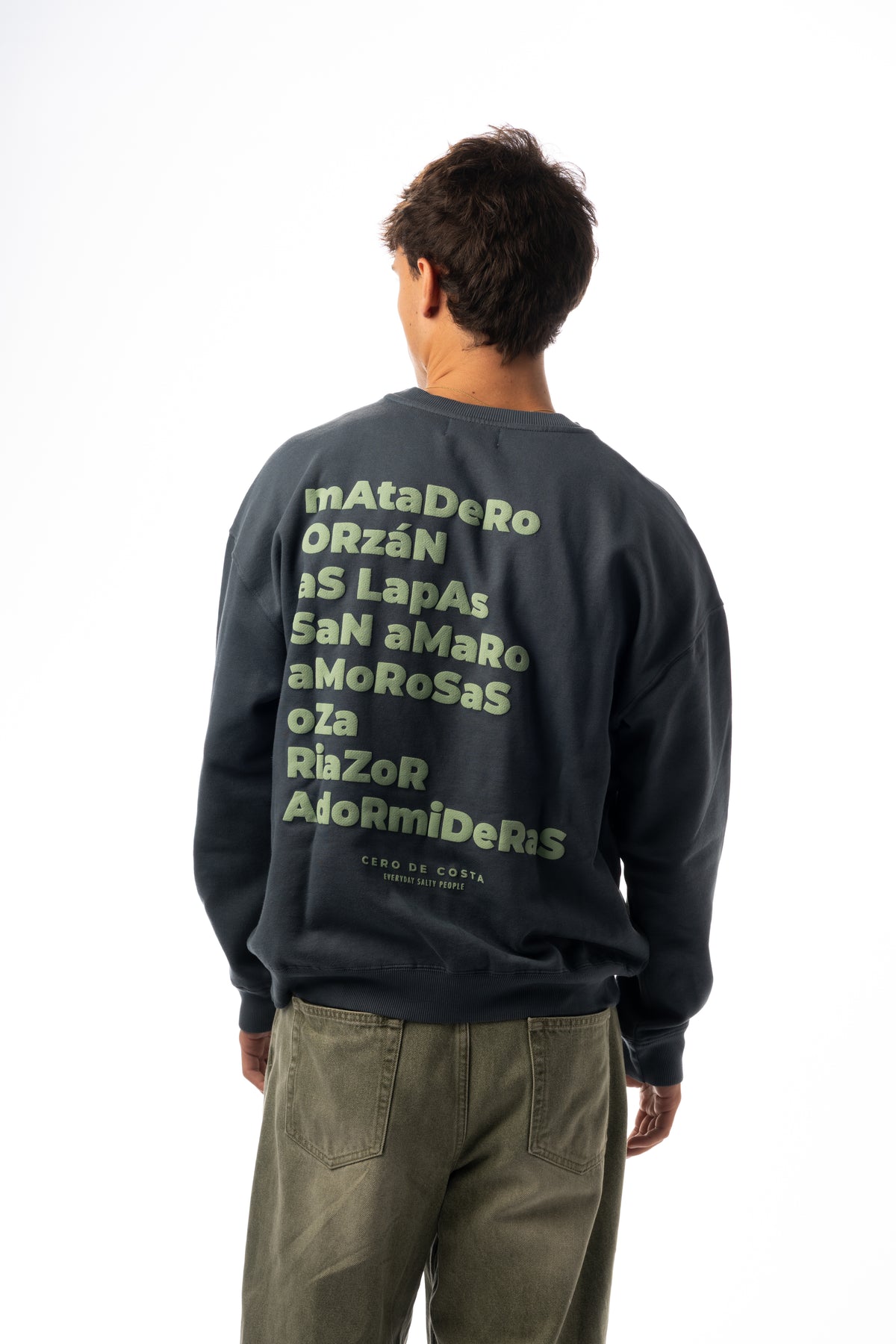 SUDADERA ANTRACITA/VERDE "A CORUÑA"