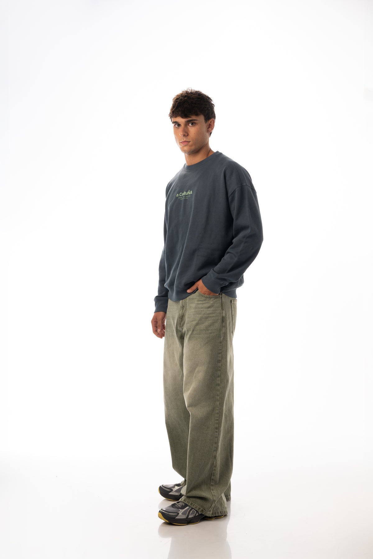 SUDADERA ANTRACITA/VERDE "A CORUÑA" – foto 11