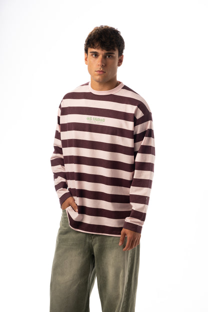 CAMISETA ROSA/BERENJENA "OS FAROS" RAYAS – foto 7