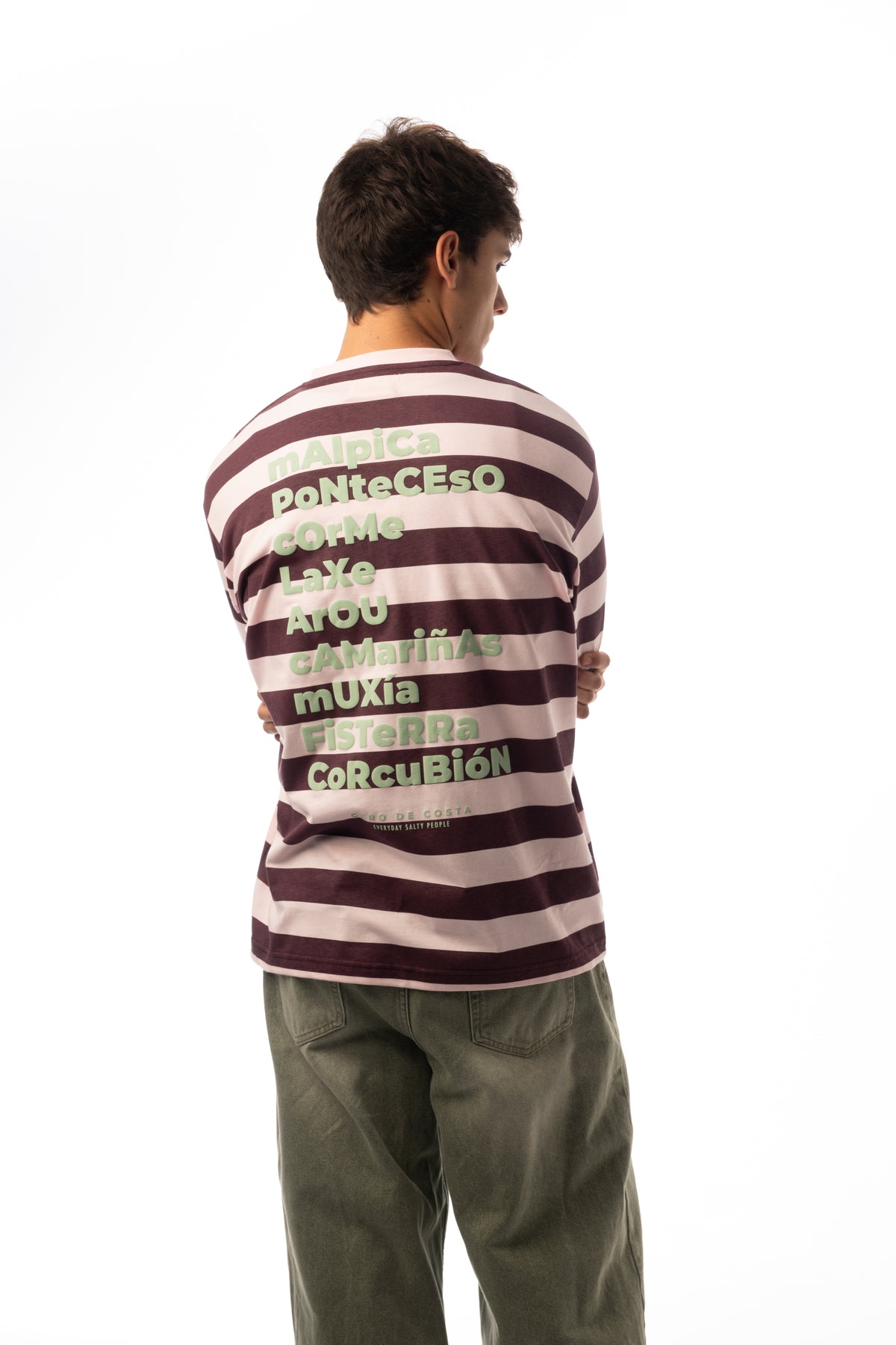 CAMISETA ROSA/BERENJENA "OS FAROS" RAYAS – foto 10