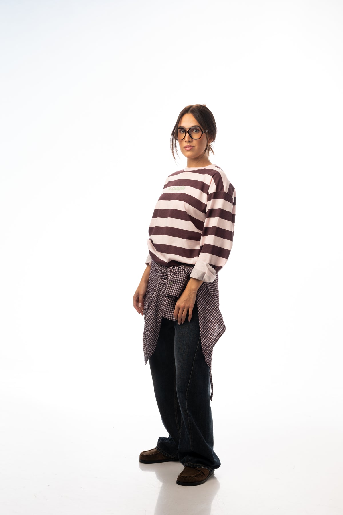 CAMISETA ROSA/BERENJENA "A CORUÑA" RAYAS – foto 7
