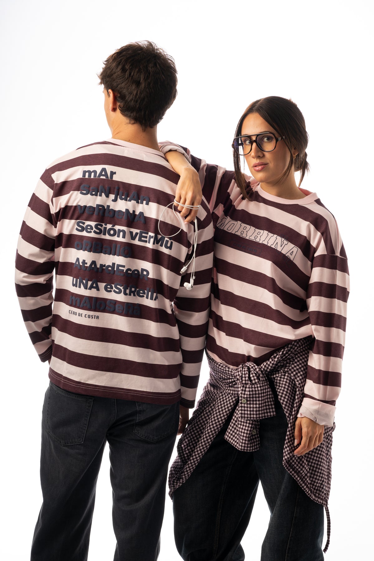 CAMISETA ROSA/BERENJENA "MORRIÑA" RAYAS – foto 7