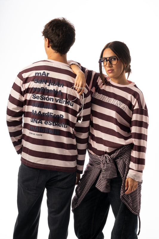 CAMISETA ROSA/BERENJENA "MORRIÑA" RAYAS – foto 7