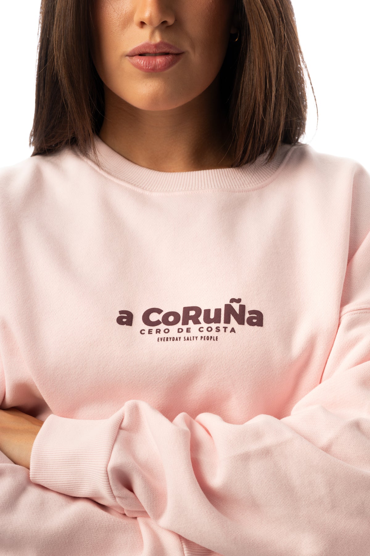 SUDADERA ROSA/BERENJENA "A CORUÑA" CORTA – foto 4