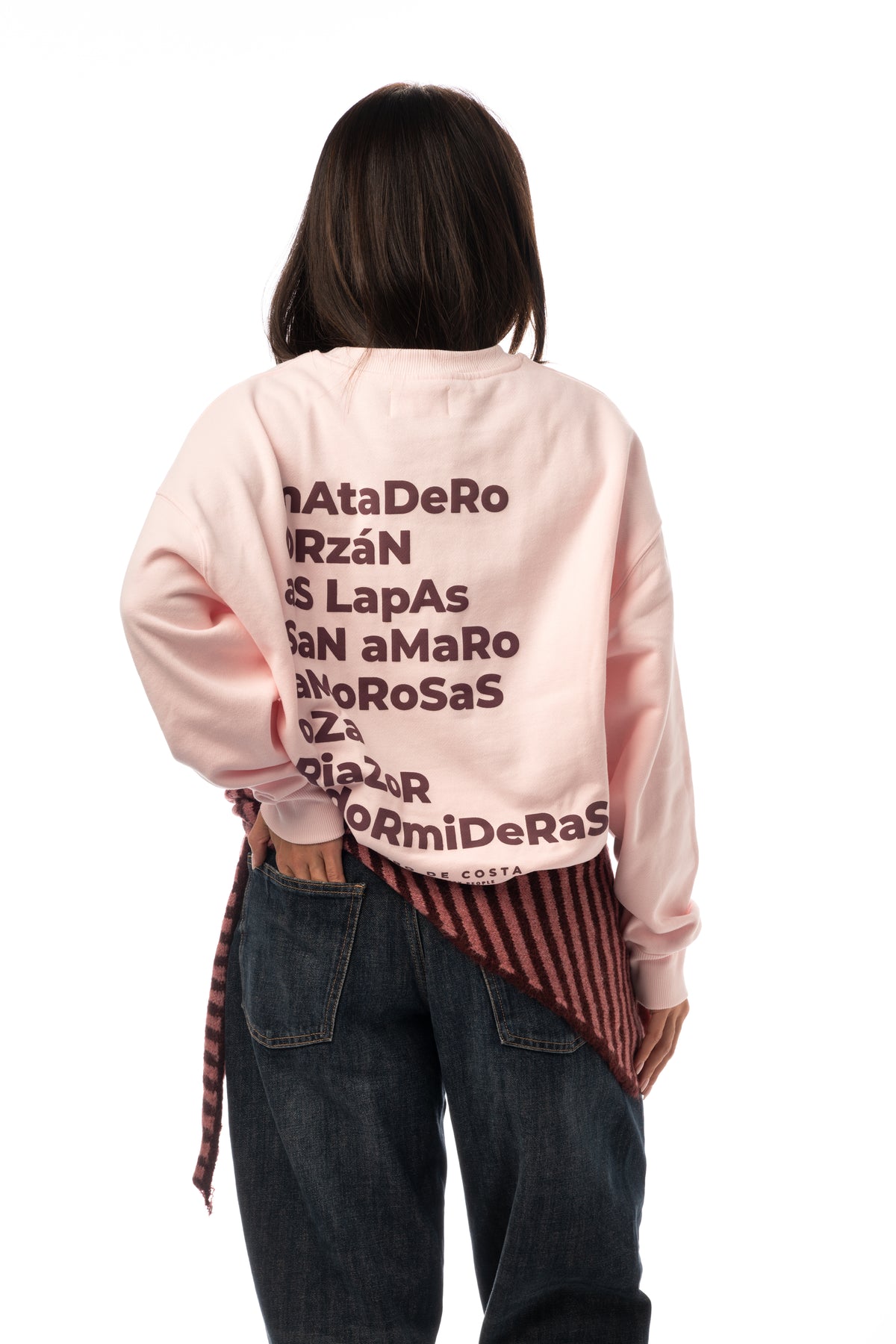 SUDADERA ROSA/BERENJENA "A CORUÑA" CORTA