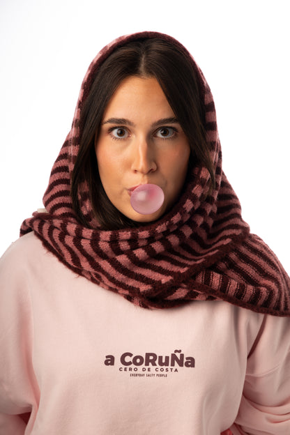SUDADERA ROSA/BERENJENA "A CORUÑA" CORTA – foto 7