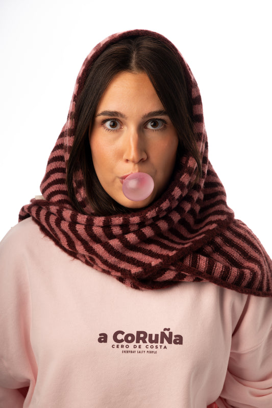SUDADERA ROSA/BERENJENA "A CORUÑA" CORTA – foto 7