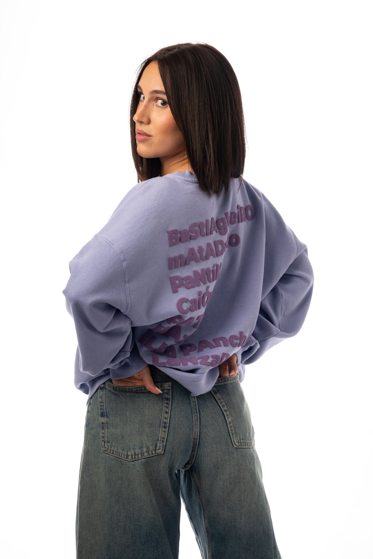 SUDADERA LILA-TIZA/MORADO "PLAYAS SURF"