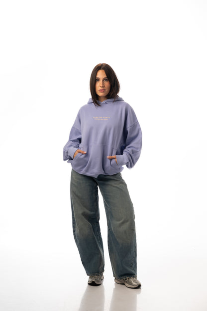 SUDADERA LILA-TIZA/AMARILLO "PLAYAS RAZO" CON CAPUCHA – foto 2