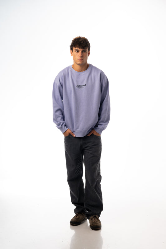 SUDADERA LILA-TIZA/AZUL "OS FAROS"