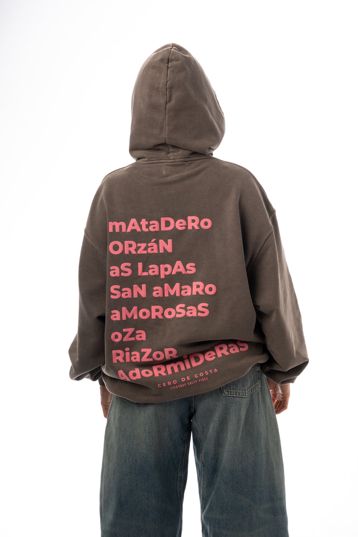 SUDADERA TOPO/ROSA “A CORUÑA” CON CAPUCHA – foto 7