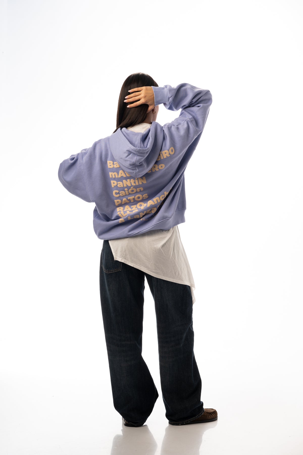 SUDADERA LILA-TIZA/AMARILLO "PLAYAS SURF" CON CAPUCHA – foto 4