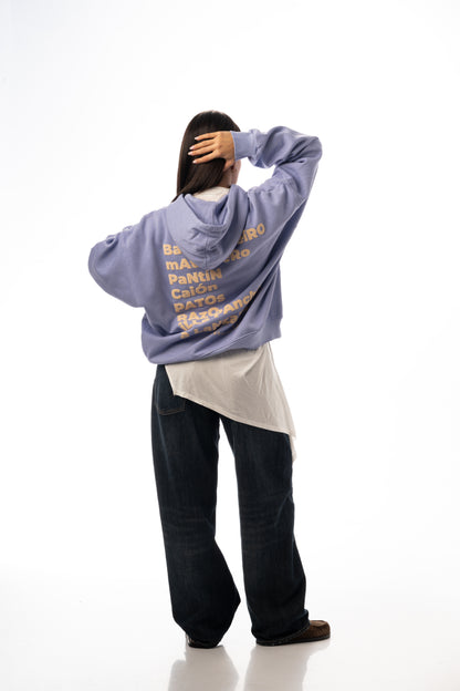 SUDADERA LILA-TIZA/AMARILLO "PLAYAS SURF" CON CAPUCHA – foto 4