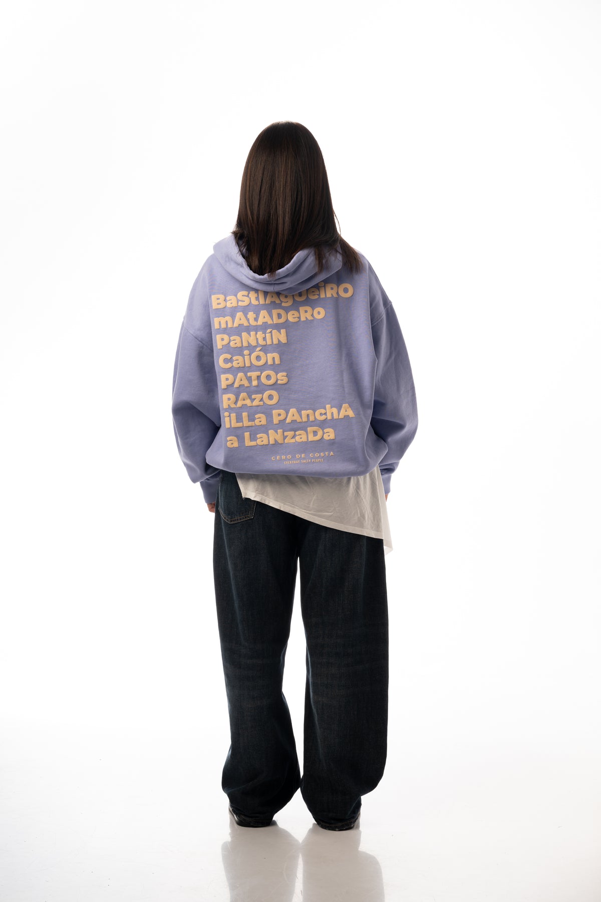 SUDADERA LILA-TIZA/AMARILLO "PLAYAS SURF" CON CAPUCHA – foto 6