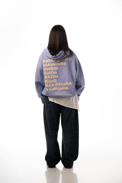 SUDADERA LILA-TIZA/AMARILLO "PLAYAS SURF" CON CAPUCHA – foto 6