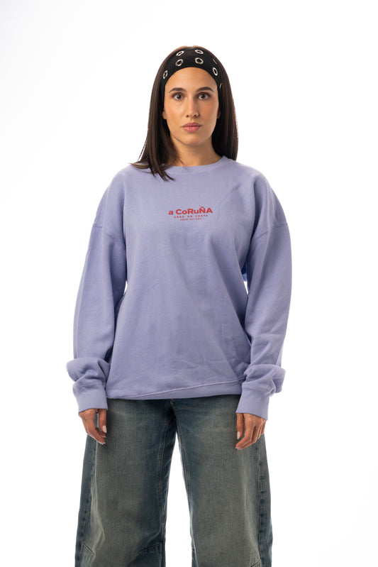 SUDADERA LILA-TIZA/GRANATE "A CORUÑA"