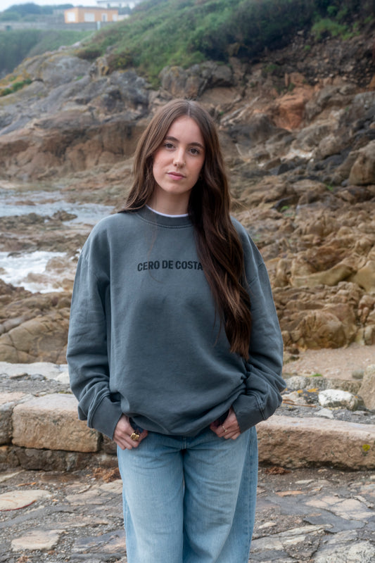 SUDADERA GRIS/ANTRACITA "FROM CERO" LOGO