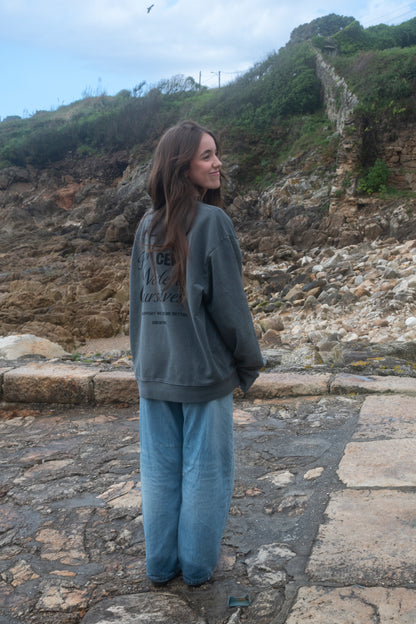 SUDADERA GRIS/ANTRACITA "FROM CERO" LOGO