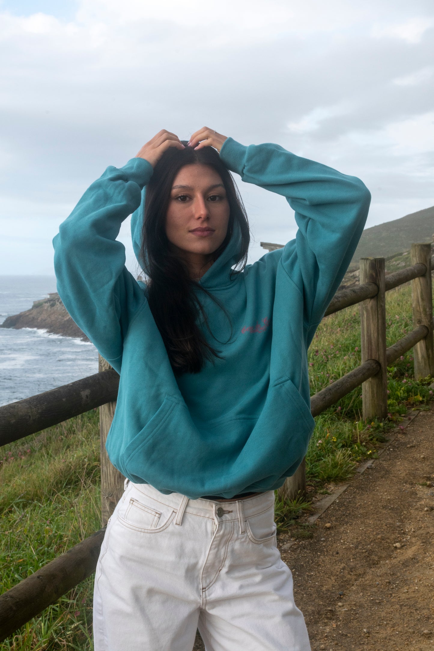 BLUE/MARINO STAR "SURF BEACHES" HOODIE