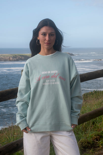 SUDADERA CELESTE/FUCSIA "PONTEVEDRA"