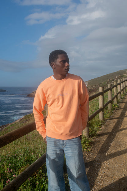 SUDADERA MELOCOTÓN/LILA "PLAYAS SURF"