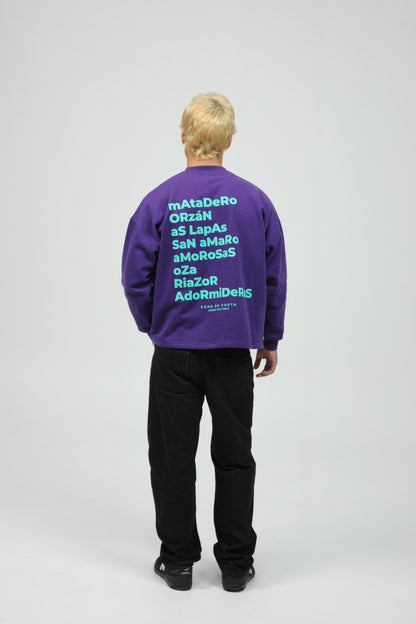 PURPLE/LIGHT BLUE SWEATSHIRT "LA CORUÑA"