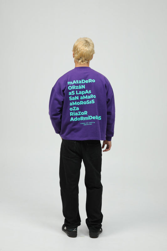 PURPLE/LIGHT BLUE SWEATSHIRT "LA CORUÑA"