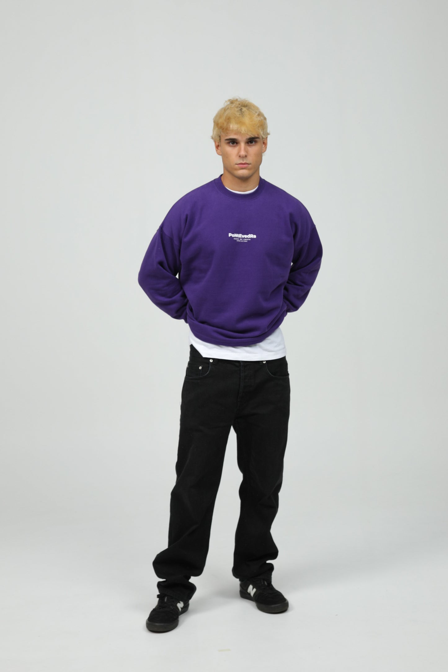 PURPLE/WHITE SWEATSHIRT "PONTEVEDRA"