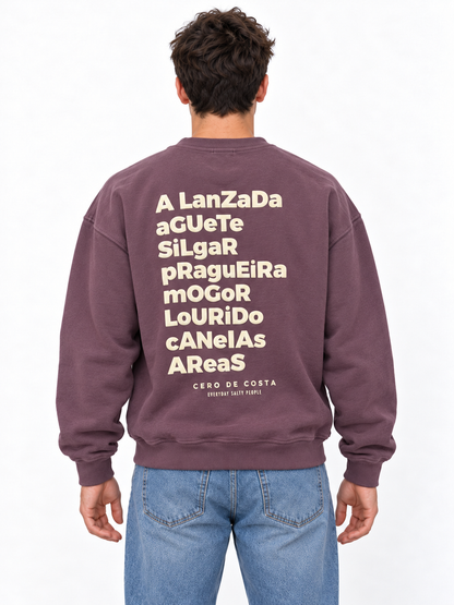 SWEATSHIRT BERINGELA/CREME "PONTEVEDRA"