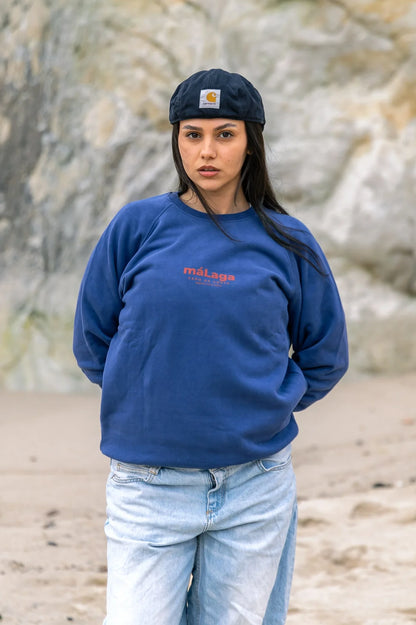 SUDADERA AZUL/ROJO "MÁLAGA"